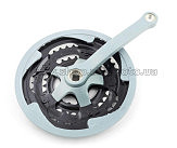 Звезды велосипедные (передние) 28/38/48T (+2 шатуна L- 170mm, квадрат, серый, с защитой) YKX