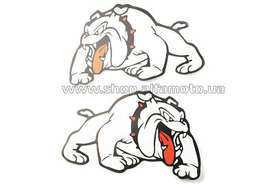 Наклейки (набор) DOG (24х15см, белые) (#3401)