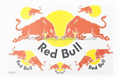 Наклейки (набор) спонсор RED BULL (27х18см) (#7069B)