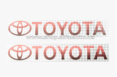 Наклейка логотип TOYOTA (23х4см) (#7035)