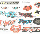 Наклейки (набор) спонсор FOX (27х20см) (#0037)