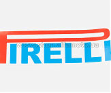 Наклейка логотип PIRELLI (23х7см, белая) (#0336)