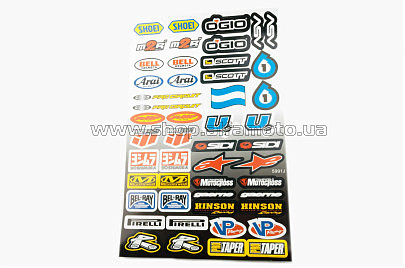 Наклейки (набор) спонсоры, мультибренд (#5991J)