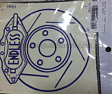 Наклейка декор TURBO (16x16см, синяя) (#0309)