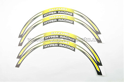 Наклейка на колесо 17/18 SZK (желтая) (#6057)