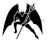 Наклейка декор DIABLO (13х13см, черная) (#5868)