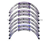 Наклейка на колесо 17 Honda (фиолетовая, светоотражающая)