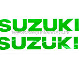 Наклейка буквы SUZUKI (19х5см, 2шт, зеленый) (#HCT10001)