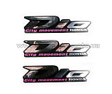 Наклейки (набор) Honda DIO (13х3см, 3шт, серебристые) (#7307)