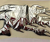 Наклейка шильдик FIRESKULL (14x5см, алюминий) (#4744)