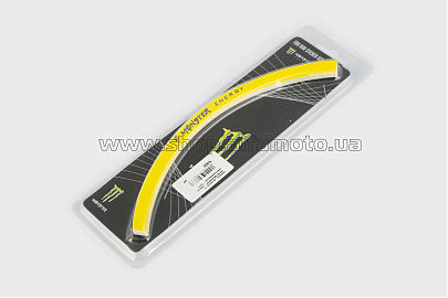 Наклейка на колесо 18 MONSTER ENERGY (желтая, светоотражающая) GJCT