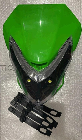 Обтекатель Питбайк с фарой (зеленый) (тип 2) FLD