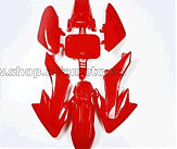 Пластик Питбайк (комплект) (7 шт) Красный Honda CRF70/KAYO CRAZY CAT 140сс/GEON X-PIT JPX