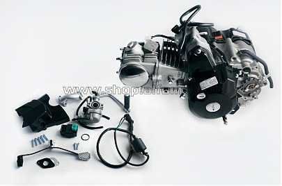 Двигатель Delta 125cc (АКПП 1Р53FMI 4П) (+коммутатор, карбюратор, катушка зажигания) JING