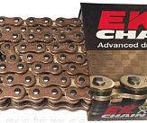 Цепь трансмиссии 520HV-124L O-Ring Kawasaki ZZR250, Yamaha R1, Dirt Bike, ATV (желтая ,сальниковая) KOMATCU