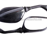 Зеркала ZX-2444 (карбон, 8mm) KOMATCU