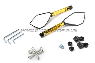 Зеркала (золотые, многоугольные, алюм., антиблик, переход., инструм.) KOMATCU