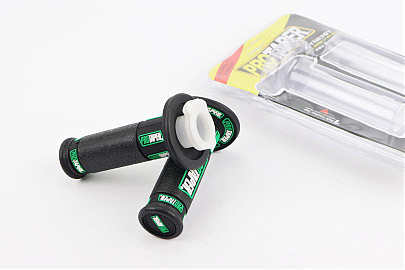 Рукоятка руля лев./пр. к-кт с вставкой, черно-зеленые