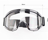 Очки кроссовые/эндуро/АТV, черные (прозрачное стекло), YT-73832