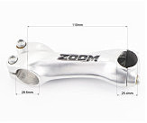 Вынос руля MTB 28,6x25,4х110мм, алюминиевый, серебристый TDS-C397