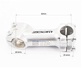 Вынос руля MTB 28,6x25,4х90мм, алюминиевый, серебристый TDS-C369A