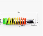 Амортизатор GY6, DIO ZX, LEAD 310mm, регулируемый (радуга) NDT