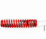 Амортизатор GY6, DIO, TACT 275mm, стандартный (красный) NDT