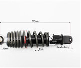 Амортизатор JOG 250mm, регулируемый (дымчатый) NDT