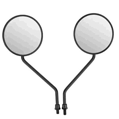 Зеркала Alpha (круглые, черные, d-10mm) (TM) EVO