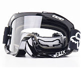 Очки кроссовые/эндуро/АТV, черные (прозрачное стекло)