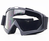 Очки кроссовые, черные (затемненное стекло)