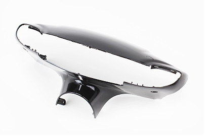 Yamaha JOG SA-16 пластик &mdash; керма передній "голова", ЧОРНИЙ (можливі дефекти фарбування)