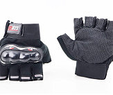 Перчатки мотоциклетные без пальцев L-Чёрные