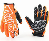 Перчатки L с силиконовыми вставками, оранжево-чёрно-белие, НЕ оригинал