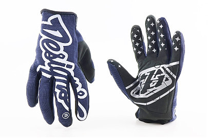 Перчатки L с силиконовыми вставками, сине-чёрные-белый, НЕ оригинал