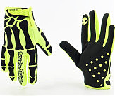 Перчатки L з силіконовими вставками, чорно-салатові (Кістки), НЕ оригінал