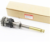 Вал заводной лапки в сборе (шестерня, пружина) 200мм, тип. 2 (косые зубья)