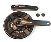 Звезды велосипедные (передние) 24/34/42T (+2 шатуна L- 170mm, квадрат, черные, алюминий, с защитой) (FC-TY301) (SHMN) FM