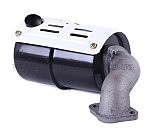 Глушитель   м/б 195N (12Hp)   (круглый с коленом под 2 болта) AMG