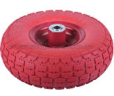 Колесо   3,50 -4   TL   (бескамерное, ось d-16мм)   (пенополиуретановое, красное) AMG