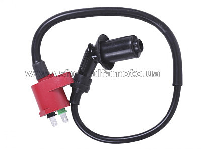 Катушка зажигания (тюнинг) 4T GY6 50-150, Honda DIO (оранжевая, +насвечник) TTG AMG