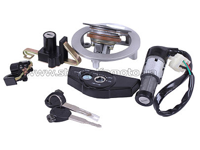 Замок зажигания   (комплект) Zongshen, LF150-10В   (+крышка бака) AMG