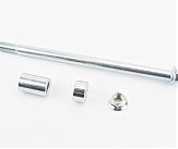 Ось колеса заднего d15mm; L245mm + 2 втулки