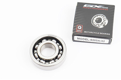 Подшипник 6203А/42 (17x42x12) коленвала GY6