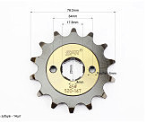 Зірка передня CG/CB-520H-14T (шліц 4мм) 