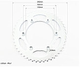 Зірка задня 520-48T - d=130; 6отв.*150мм Viper V250VXR; GEON X-Road 200-250
