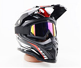 Очки кроссовые, черные (хамелеон стекло)