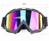 Очки кроссовые, черные (хамелеон стекло)