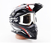 Очки кроссовые/эндуро/АТV, белые (затемненное стекло)