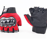 Перчатки мотоциклетные без пальцев L-Чёрно-Красные